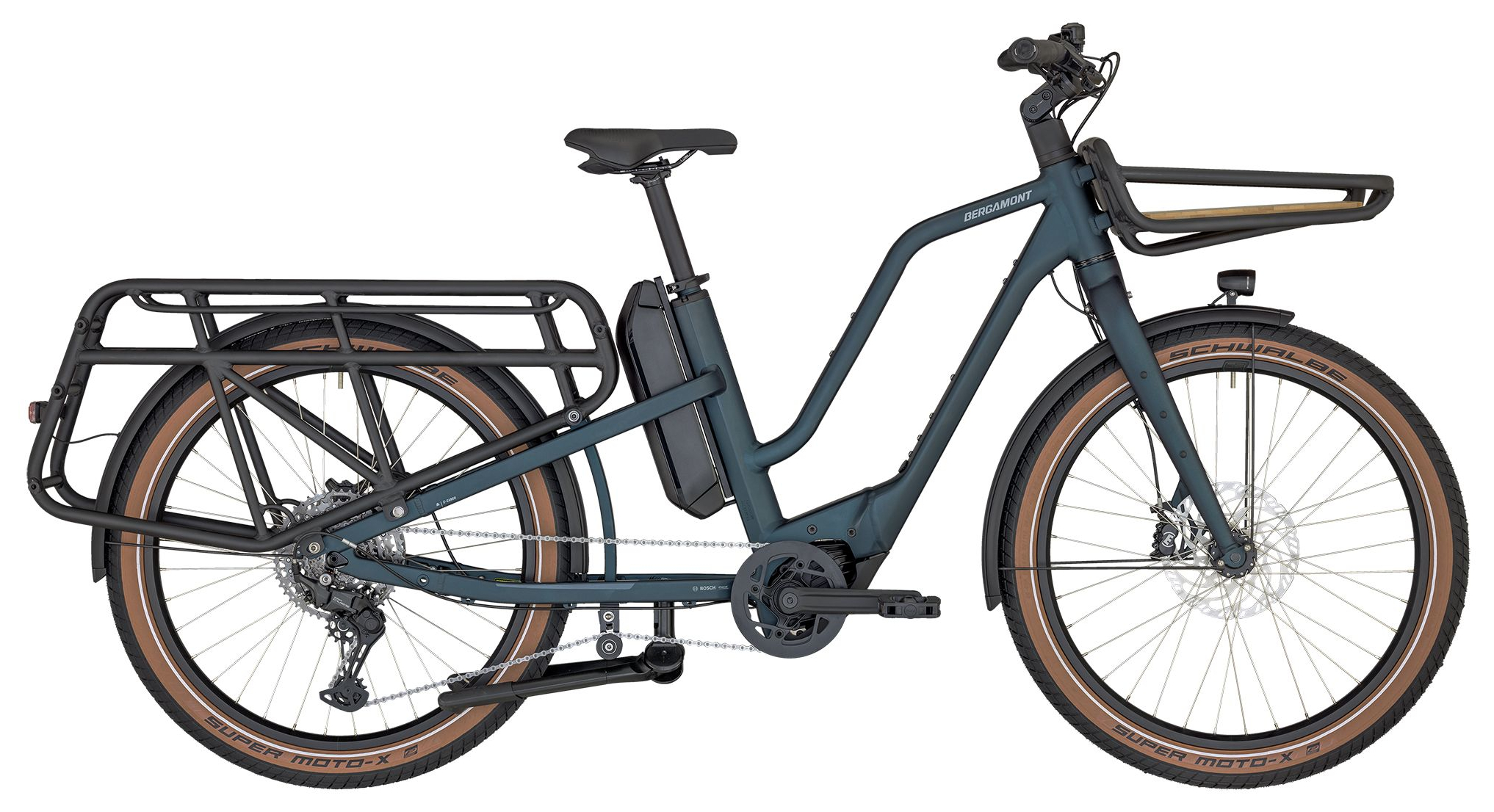 Bergamont E-Cargoville LT Edition Matt Petrol Blue - 545 Wh - 26 Zoll - Longtail (2025)
