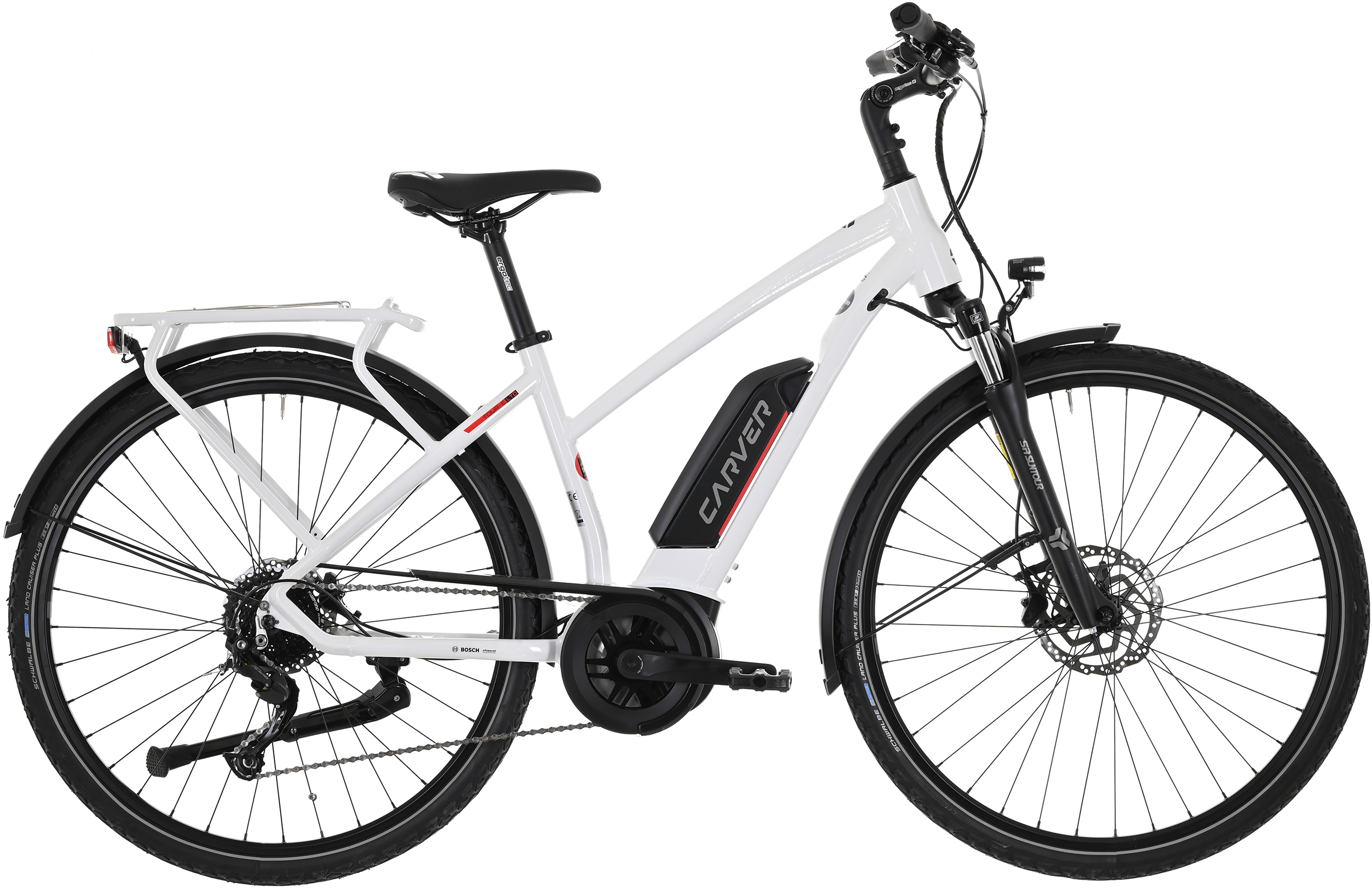 Carver Tour E LTD Weiß - 400 Wh - 28 Zoll - Trapez (2025)