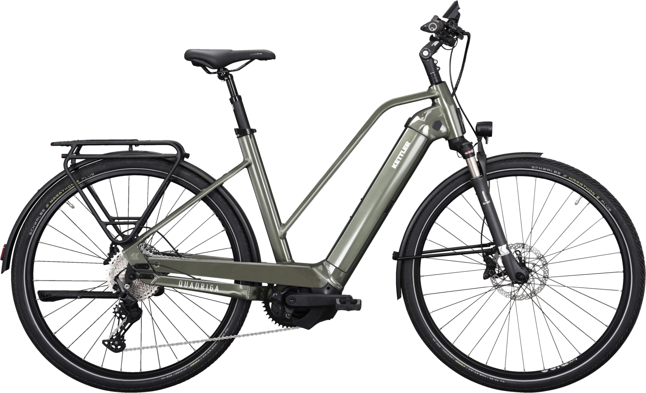 Kettler Quadriga Comp CX11 LG (750) Classic Green Shiny - 750 Wh - 28 Zoll - Trapez (2025)