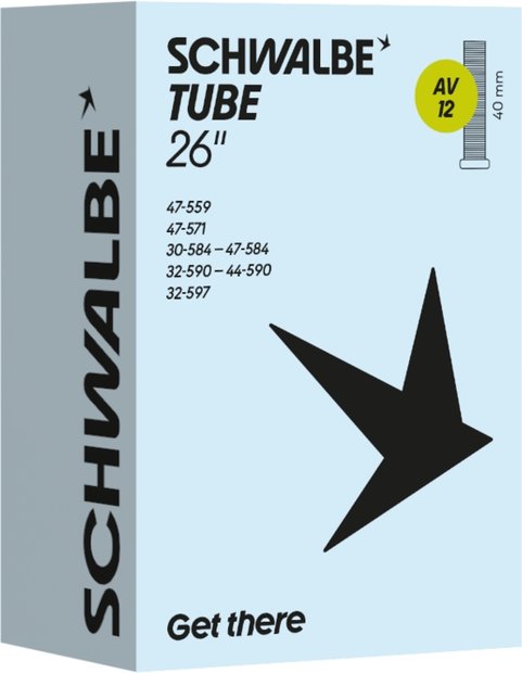 Schwalbe AV12 Schlauch 26/27,5 Zoll - 40 mm Schwarz Modell 2026