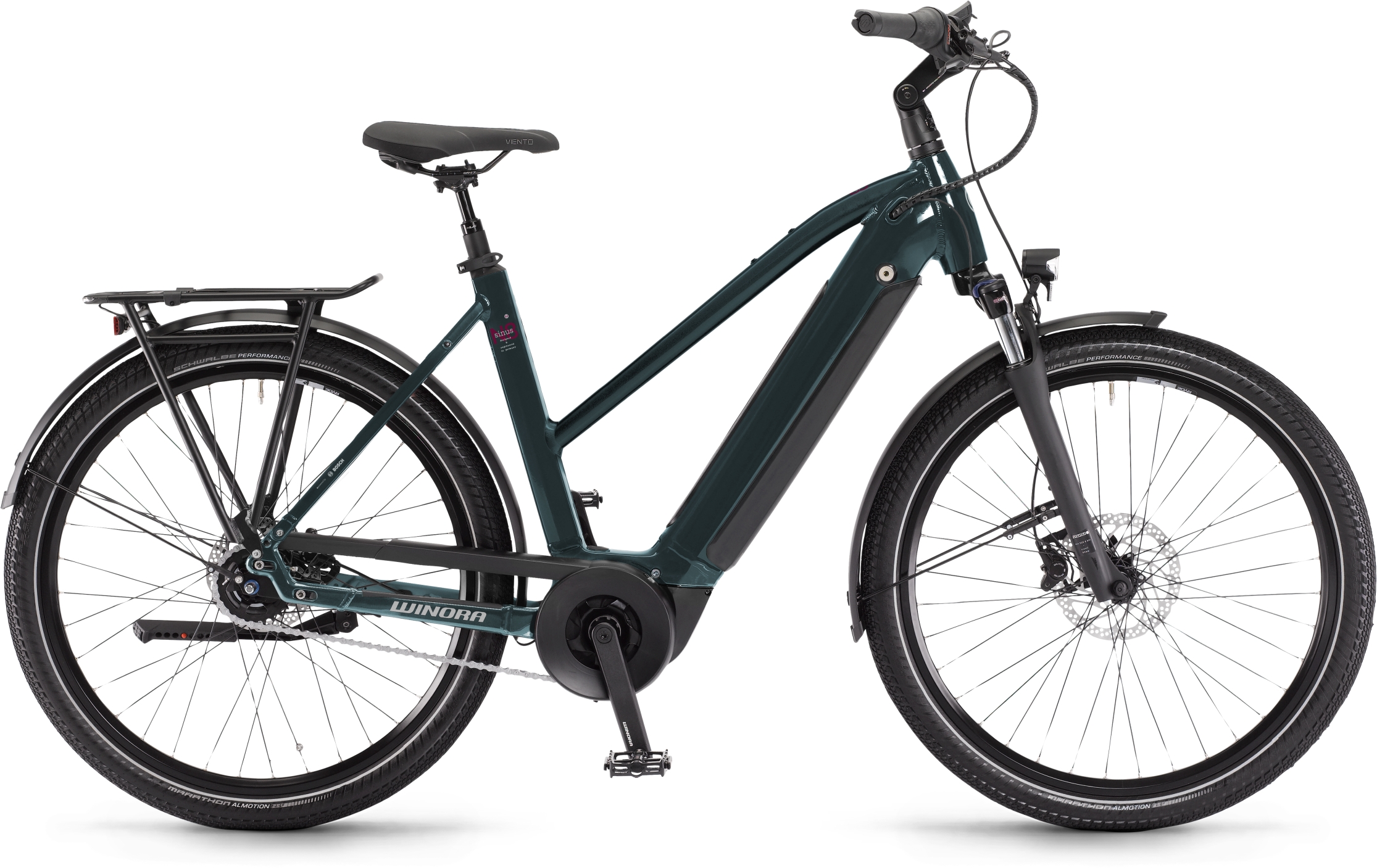 Winora Sinus N8 Petrol - 500 Wh - 27,5 Zoll - Trapez (2022)