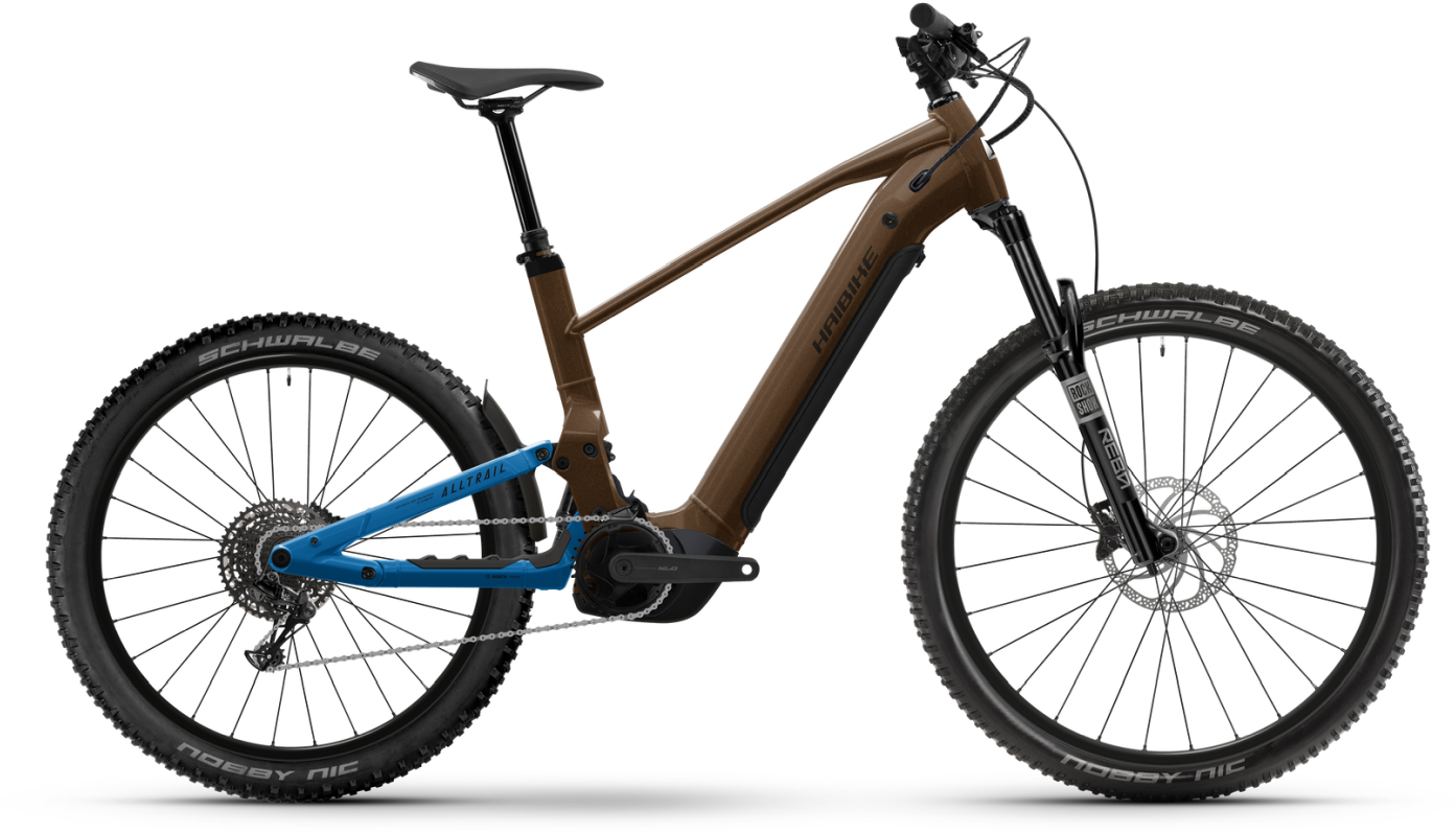 Haibike Alltrail 6 leather/platinum blue glänzend - 800 Wh - 29/27.5 Zoll - Fully (2026)