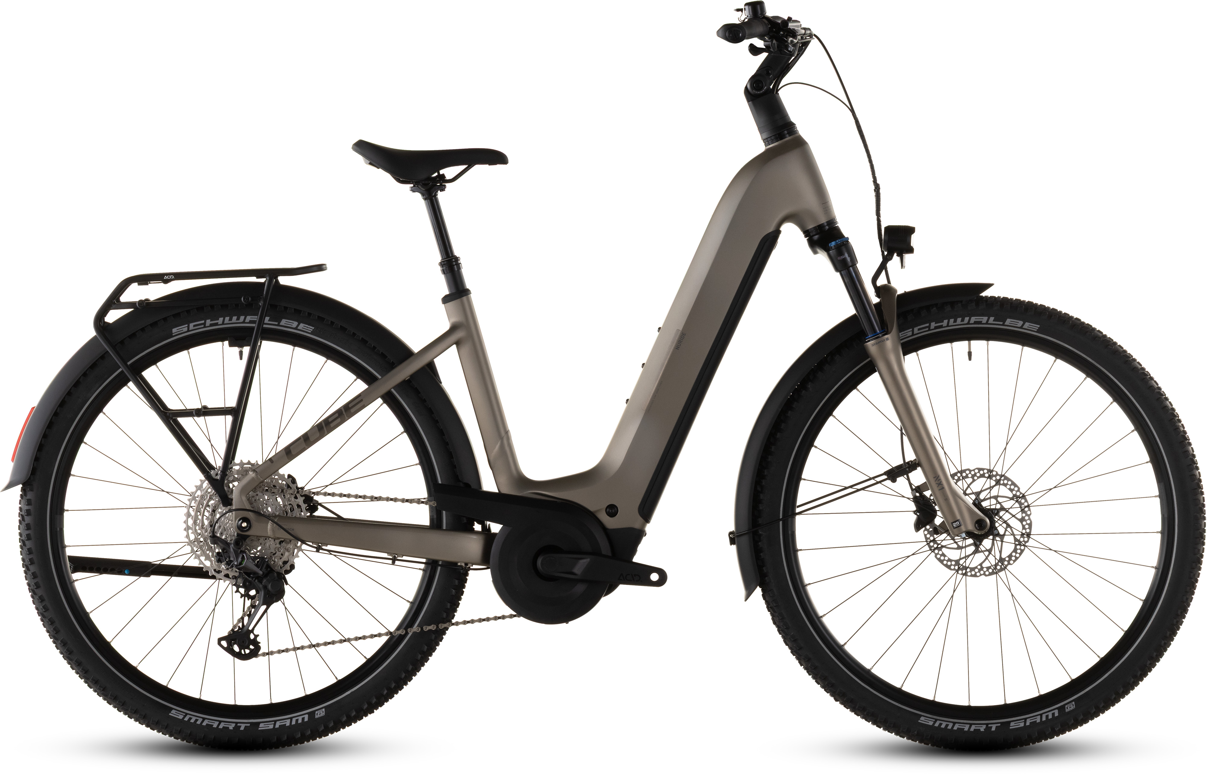 Cube Nuride Hybrid Pro Flashstone´n´Chrome - 800 Wh - 28 Zoll - Tiefeinsteiger (2026)