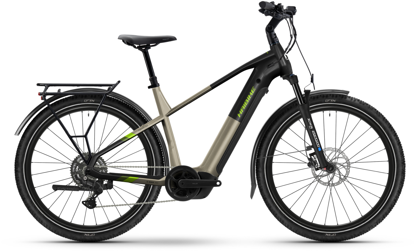 Haibike Trekking 4 Calm Sand/Lime Glänzend - 600 Wh - 27,5 Zoll - Diamant (2026)
