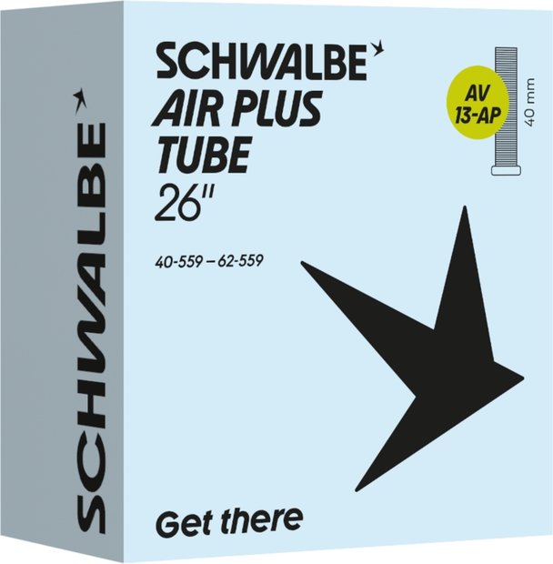Schwalbe AV13-AP Air Plus Schlauch 26 Zoll - 40 mm Schwarz Modell 2026