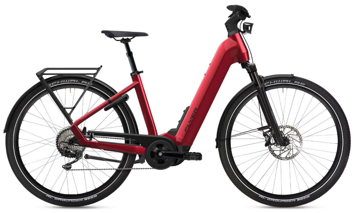 Flyer G1 Upstreet 7.10 Mercury Red Gloss - 750 Wh - 28 Zoll - Tiefeinsteiger (2025)
