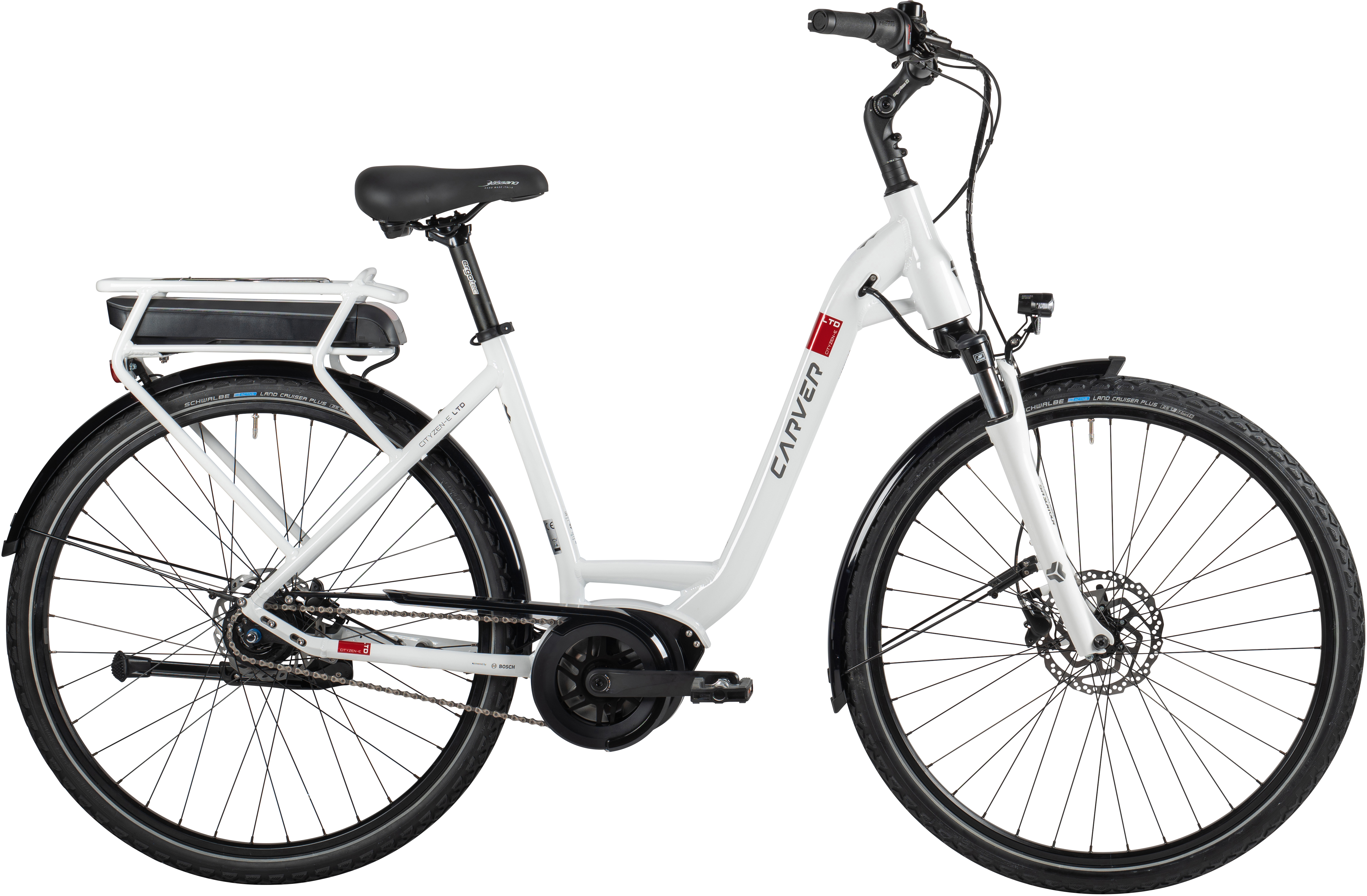 Carver Cityzen E LTD RT Weiß - 400 Wh - 28 Zoll - Tiefeinsteiger (2025)