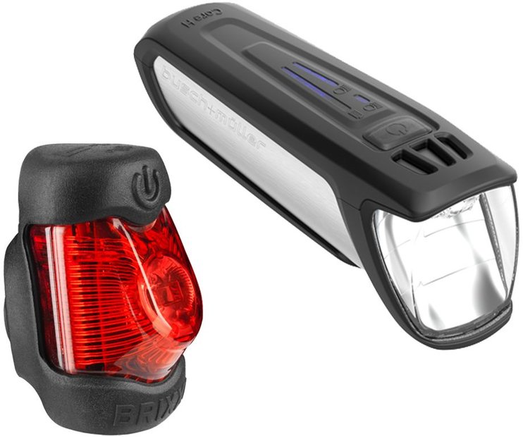 Busch und Müller Ixon Core 2 Highbeam Akku-LED-Leuchten-Set Schwarz Modell 2025
