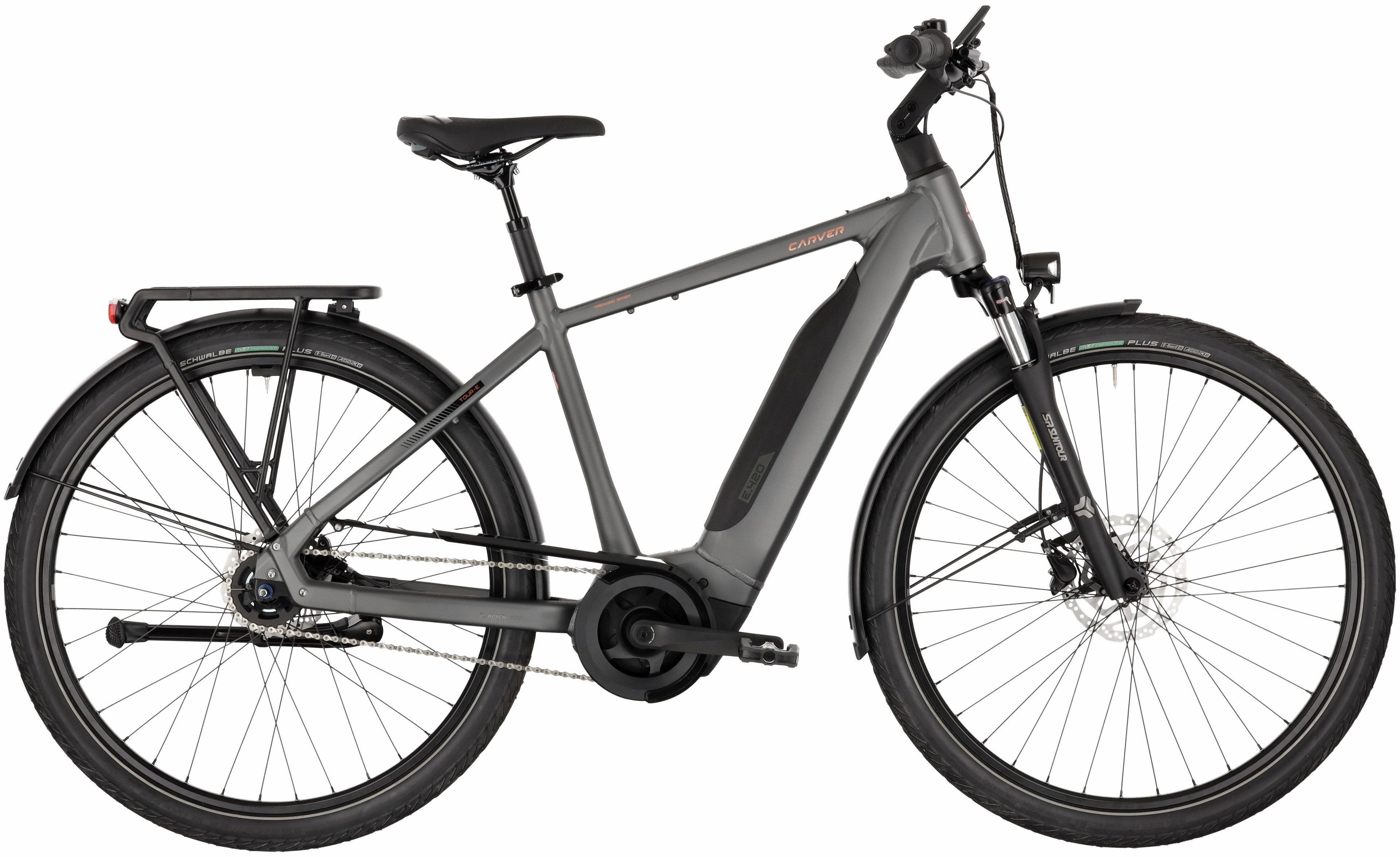 Carver Tour E.420 Grau - 545 Wh - 28 Zoll - Diamant (2026)