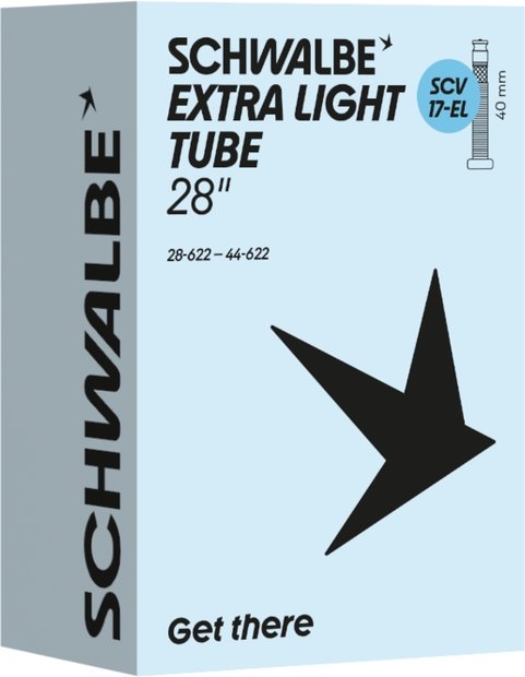 Schwalbe SCV17-EL Extra Light Schlauch 28 Zoll - 40 mm Schwarz Modell 2026