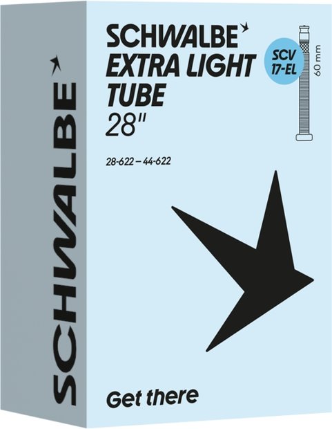 Schwalbe SCV17-EL Extra Light Schlauch 28 Zoll - 60 mm Schwarz Modell 2026