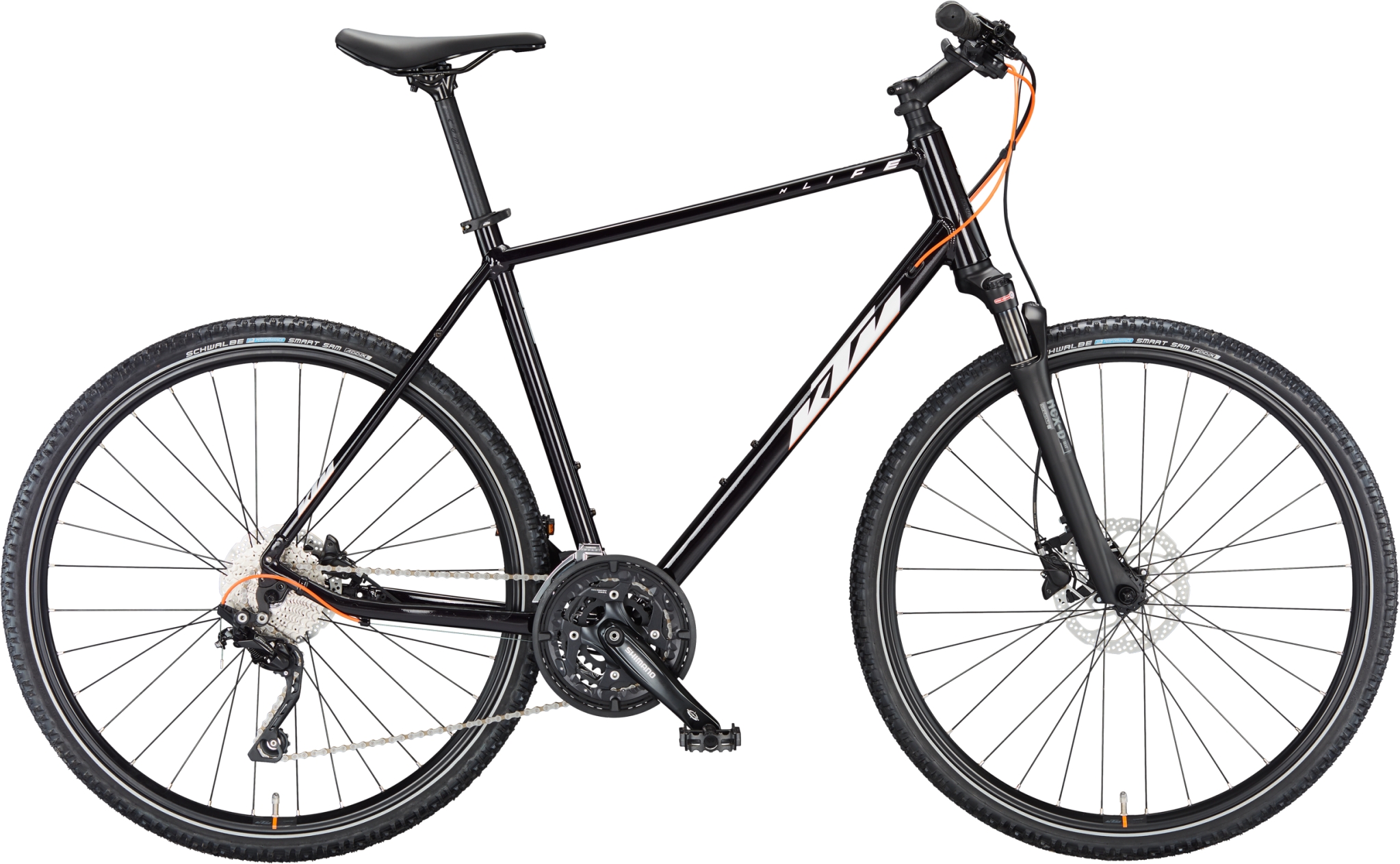 KTM X-Life Action flaming black (silver+orange matt) - 28 Zoll - Diamant (2023)