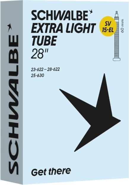 Schwalbe SV15-EL Extra Light Schlauch 28 Zoll - 60 mm Schwarz Modell 2026