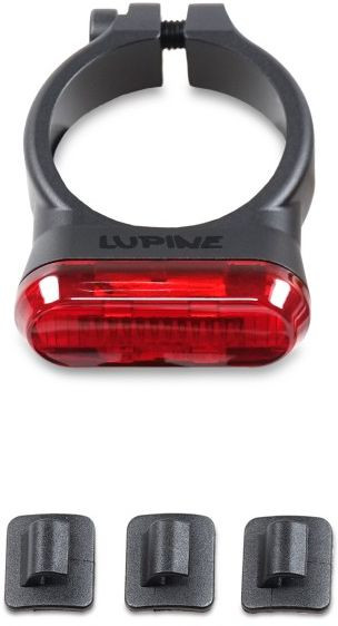 Lupine C14 E-Bike Rücklicht mit Sattelklemme und Bremslicht - schwarz - Größe Ø 34,9 mm