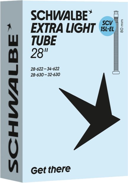 Schwalbe SCV15L-EL Extra Light Schlauch 28 Zoll - 80 mm Schwarz Modell 2026