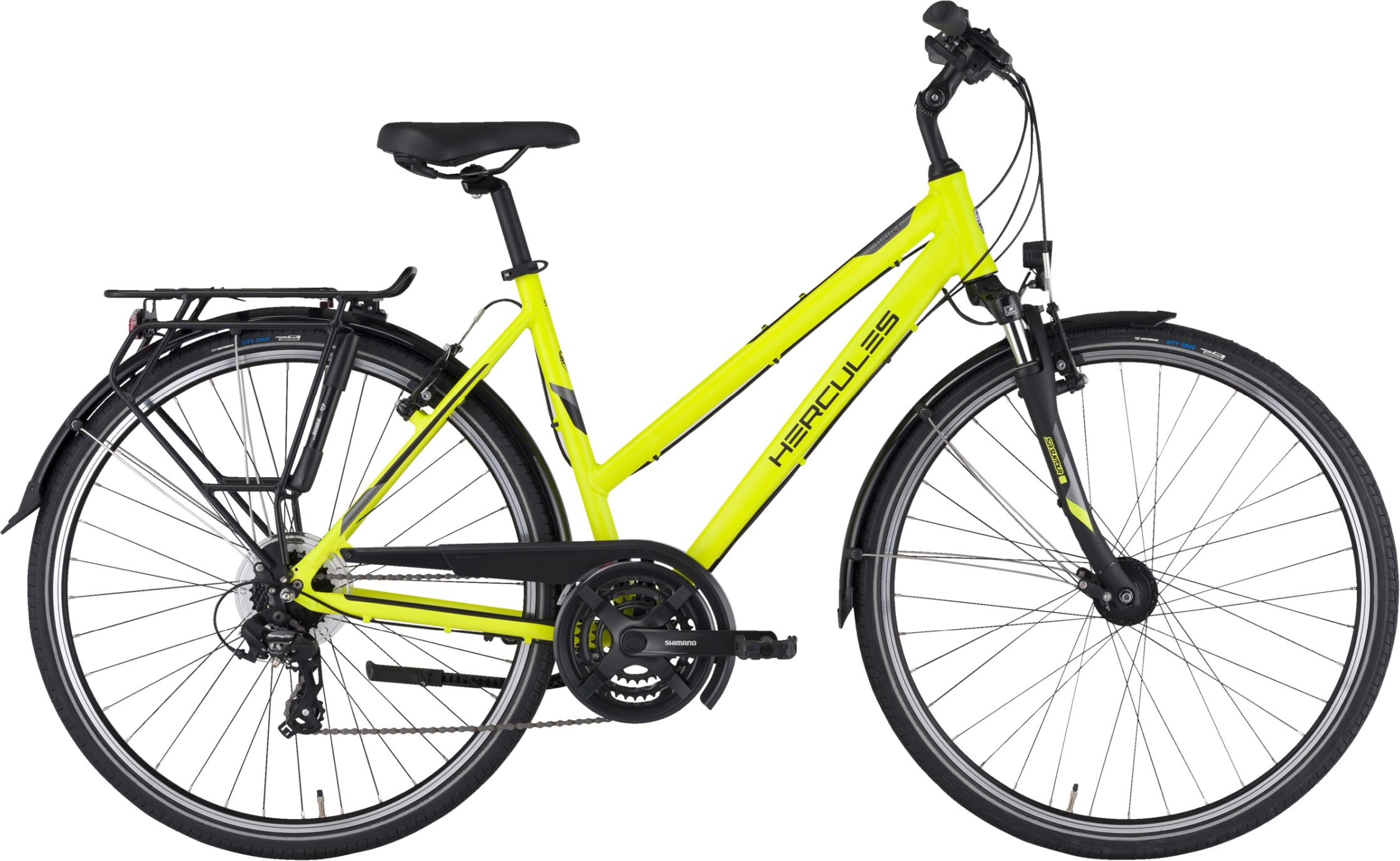 Hercules Tourer 21 Green Matt - 28 Zoll - Trapez (2026)