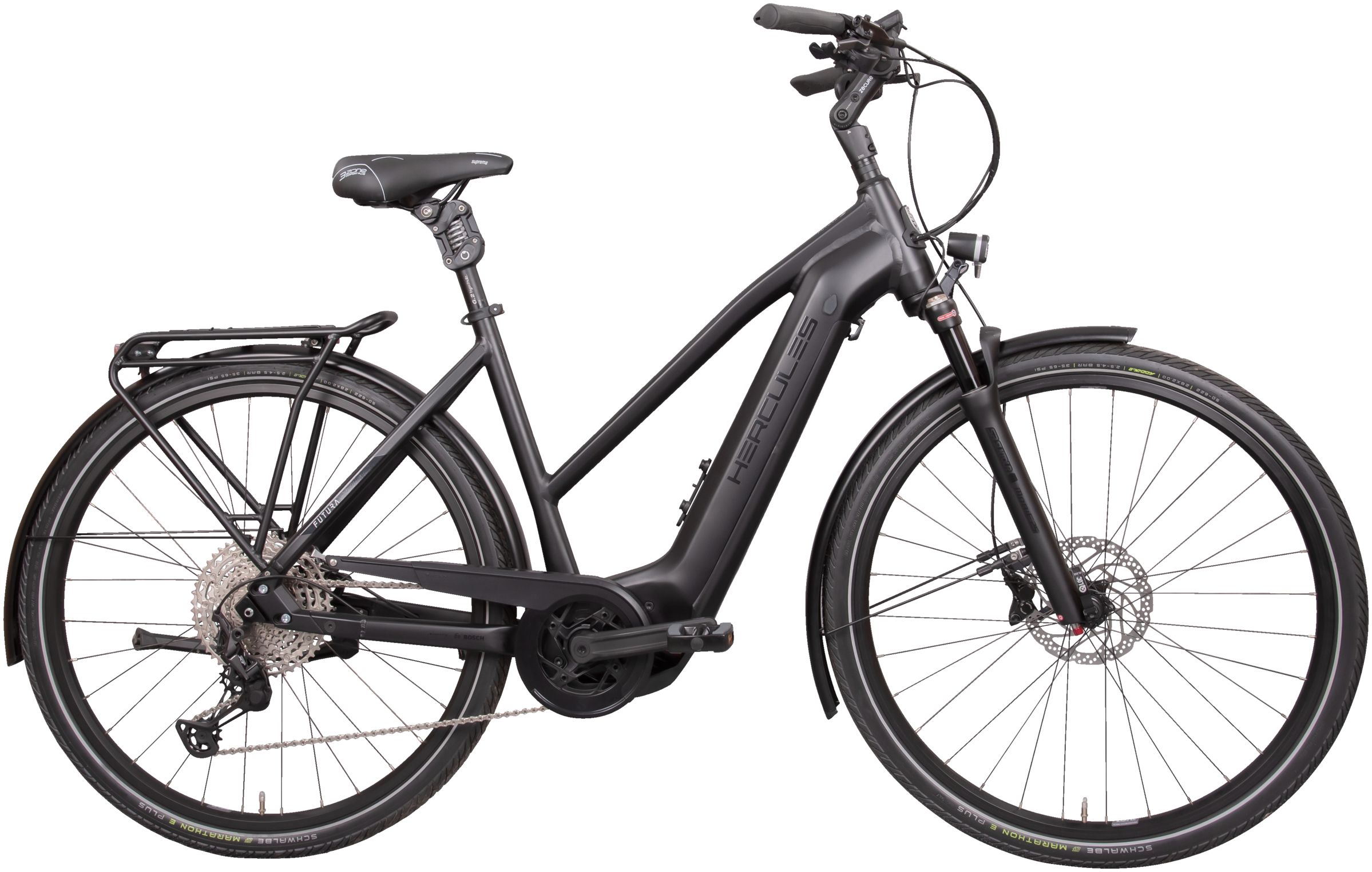 Hercules Futura HD I-12 Schwarz matt - 625 Wh - 28 Zoll - Trapez (2022)