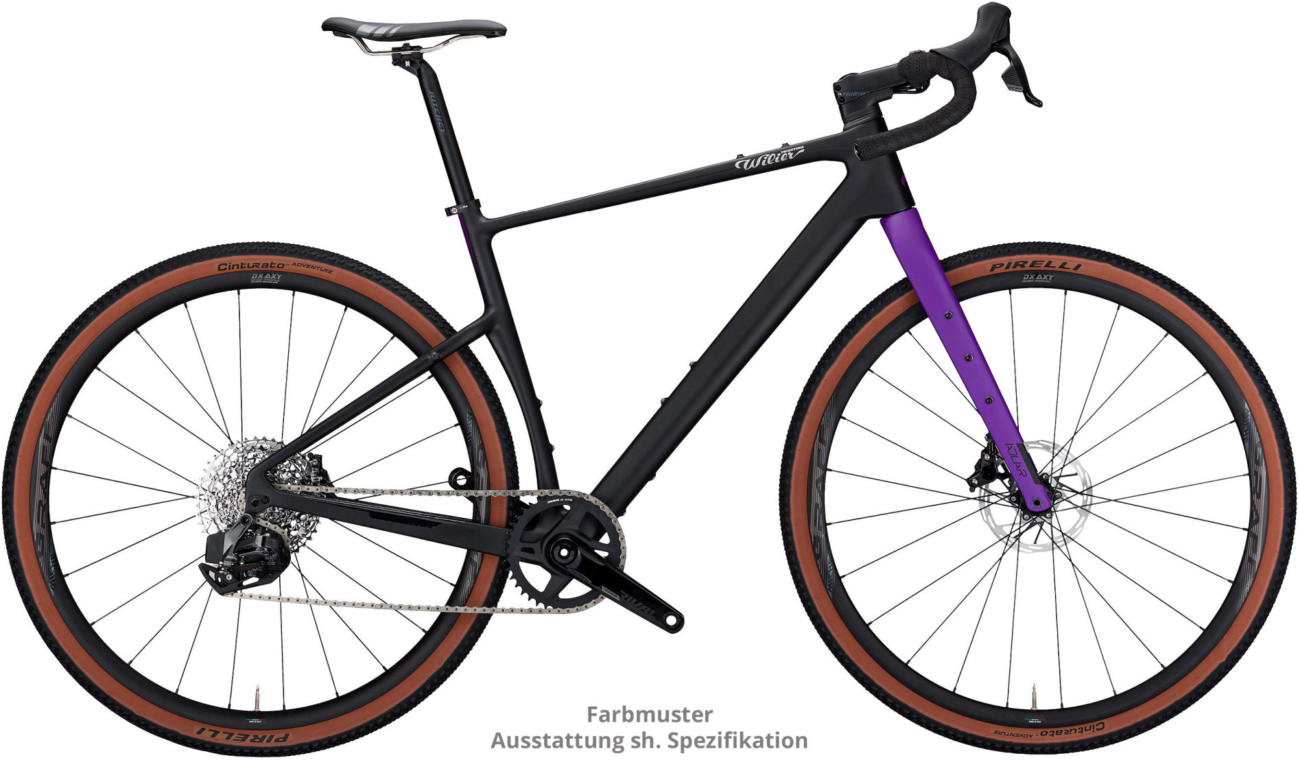 Wilier Adlar Black Purple Matt - 28 Zoll - Diamant (2025)