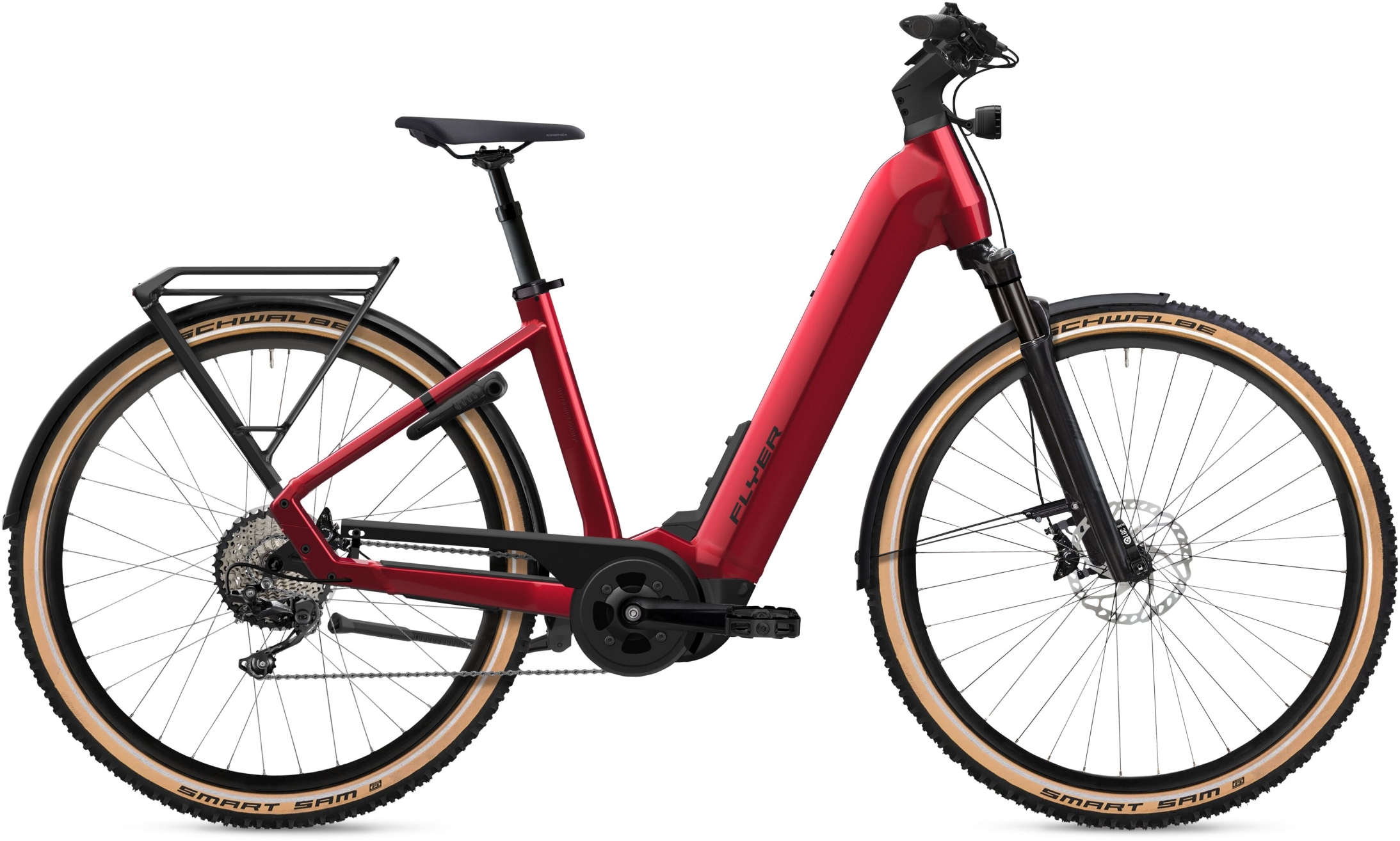 Flyer Upstreet 7.12 XC Mercury Red Gloss - 630 Wh - 28 Zoll - Tiefeinsteiger (2025)