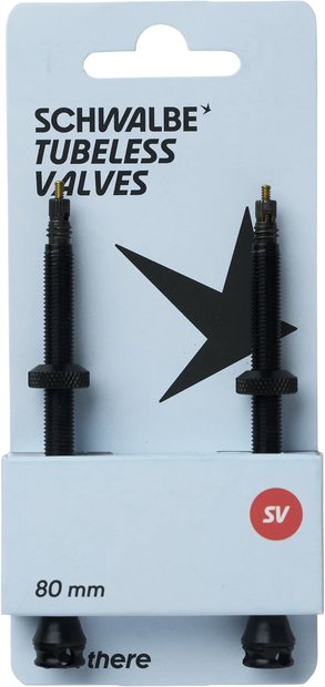Schwalbe Tubeless Ventil Aluminium SV 80 mm - 2er Set Schwarz Modell 2026