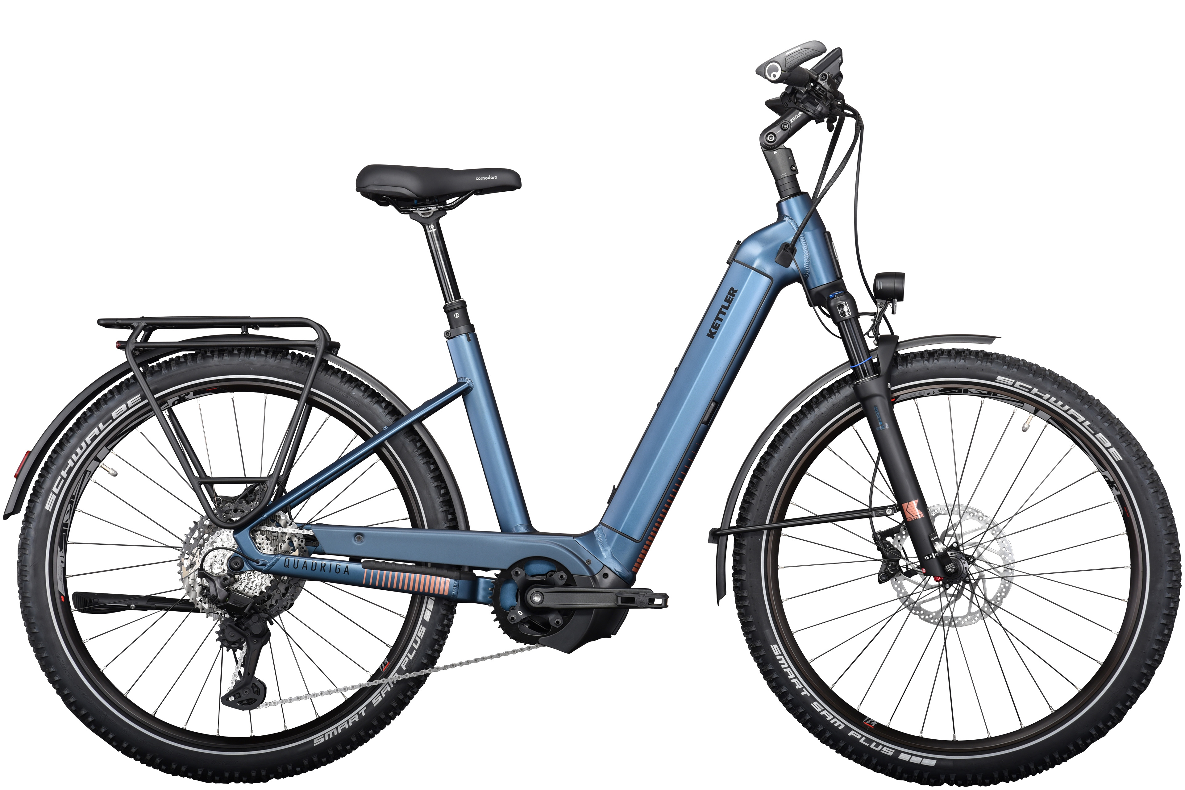 Kettler Quadriga Town & Country Pro CX 11 LG Modern Petrol Blue Matt - 750 Wh - 27,5 Zoll - Tiefeinsteiger (2025)