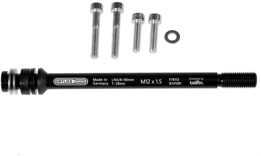 Ortlieb Thru Axle M6-Connector Steckachsen Adapter M12x1.5 Schwarz Modell 2026