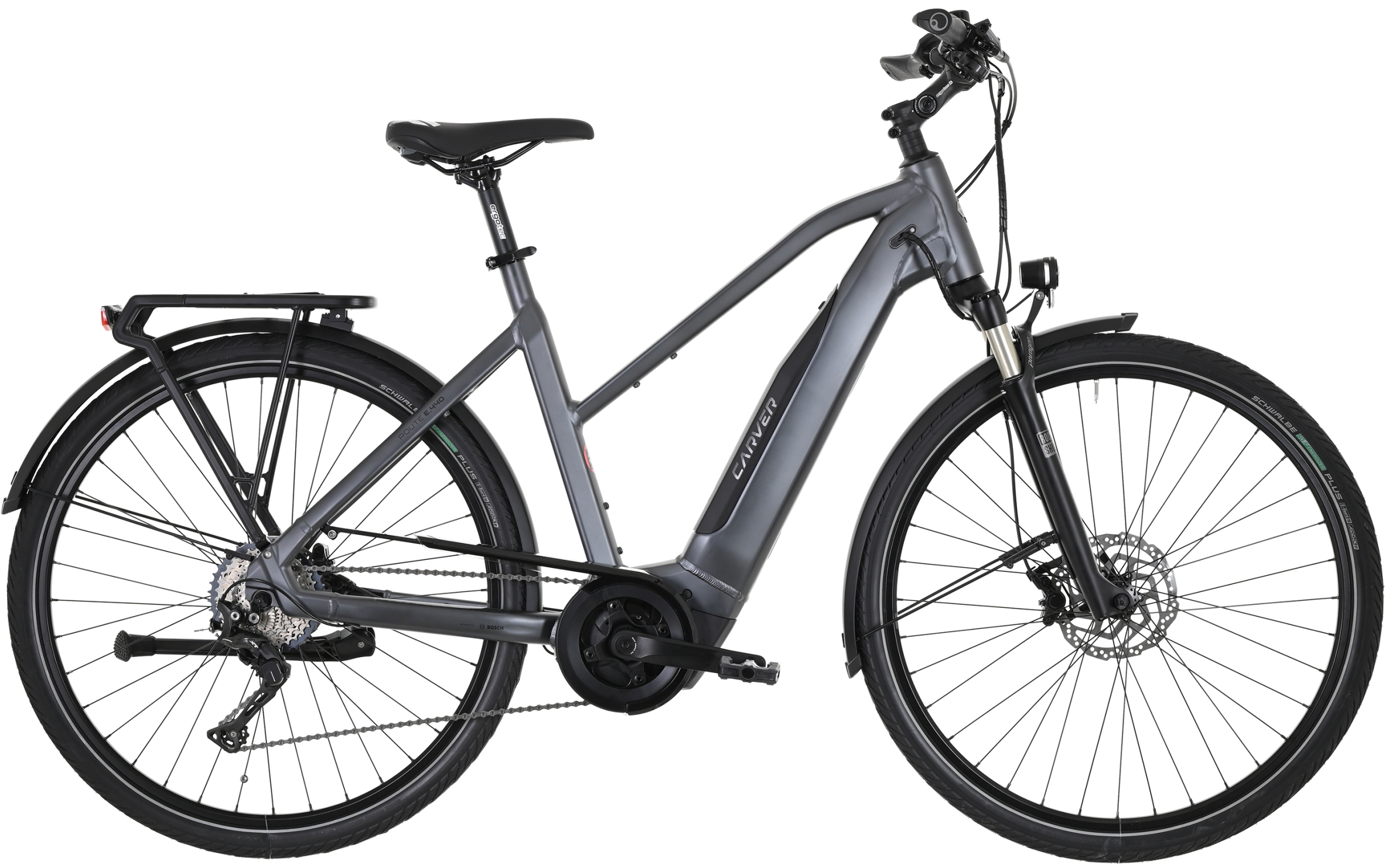 Carver Route E.440 Grau - 500 Wh - 28 Zoll - Trapez (2025)
