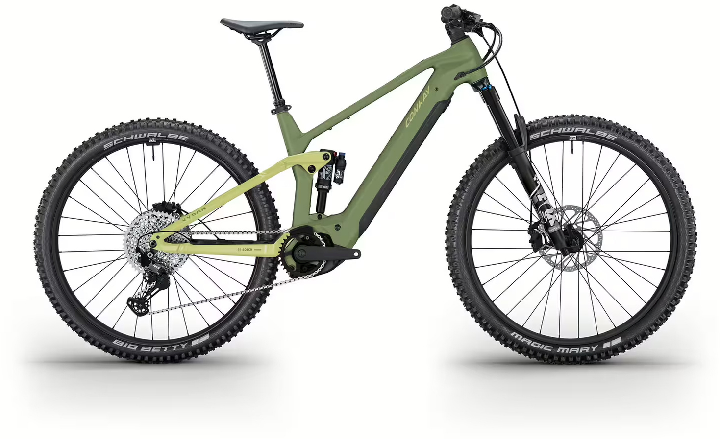 Conway Xyron LT 6.0 Olive Matt / Dusty Yellow - 800 Wh - 29 Zoll - Fully (2026)
