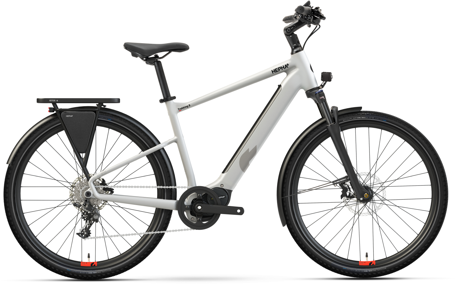 Hepha 8 Long Range Light Grey / matt - 600 Wh - 28 Zoll - Diamant (2026)