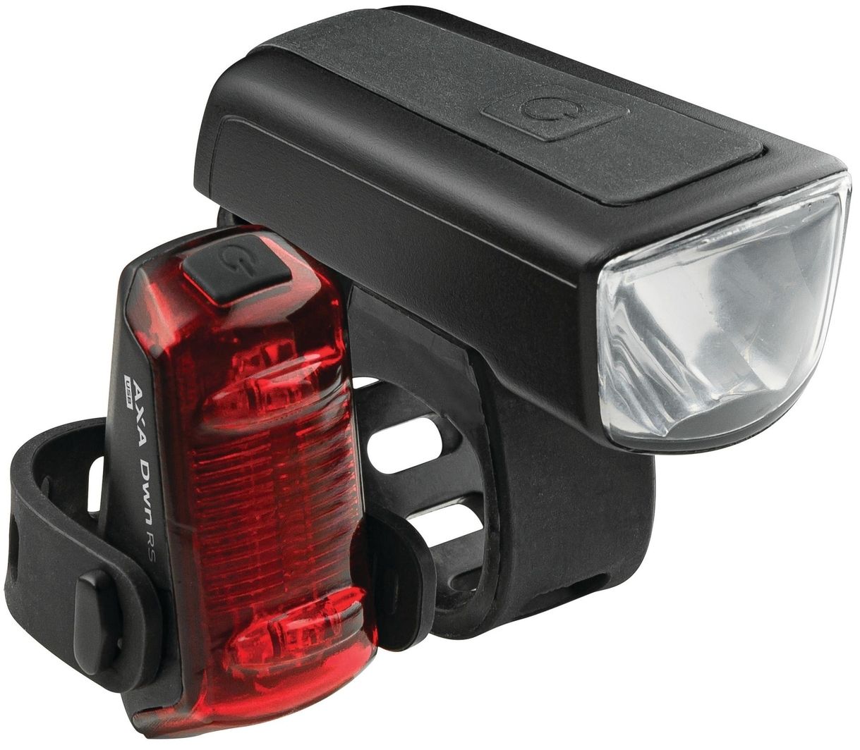 AXA DWN 50/Rear Brake Light USB Akku Beleuchtungsset - StVZO - black - Größe 50 Lux