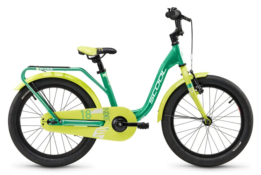 S'COOL niXe Green/Lime - 18 Zoll - Wave (2025)