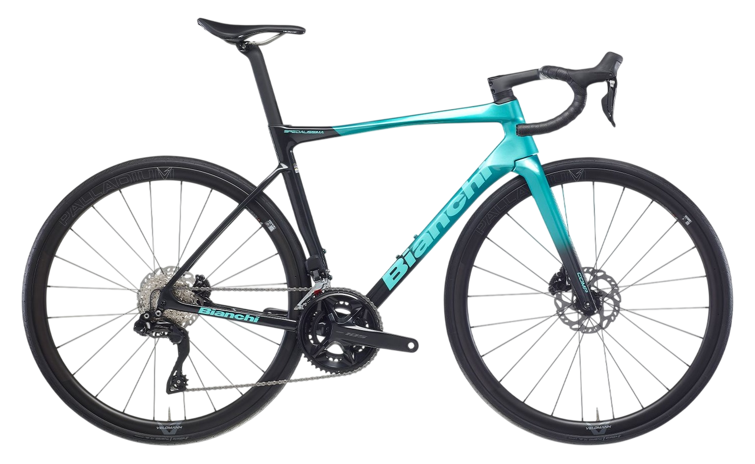 Bianchi Specialissima Comp Graphite/Metallic Celeste - 28 Zoll - Diamant (2026)