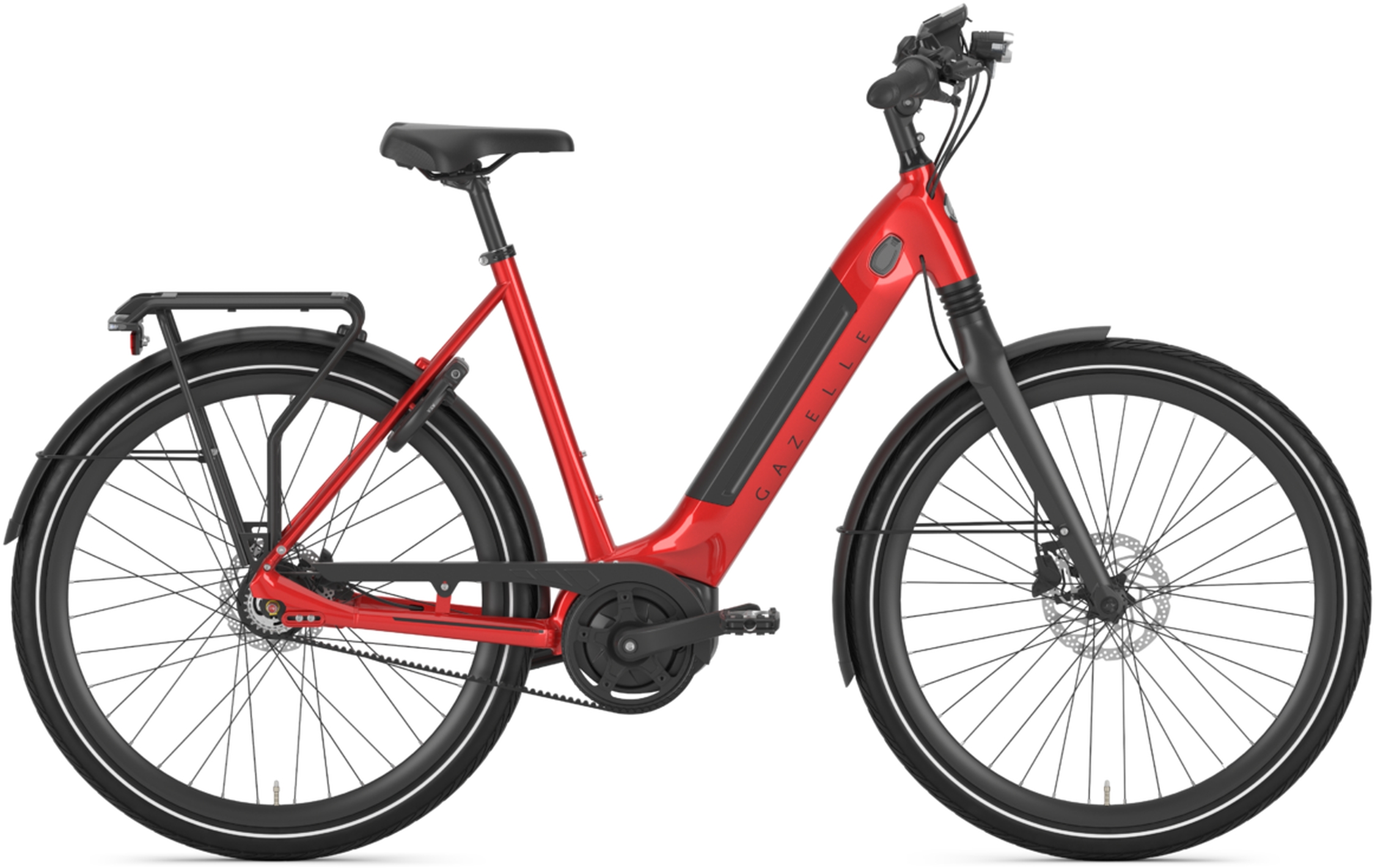Gazelle Ultimate C8+ HMB Belt Champion Red Gloss - 500 Wh - 28 Zoll - Tiefeinsteiger (2023)