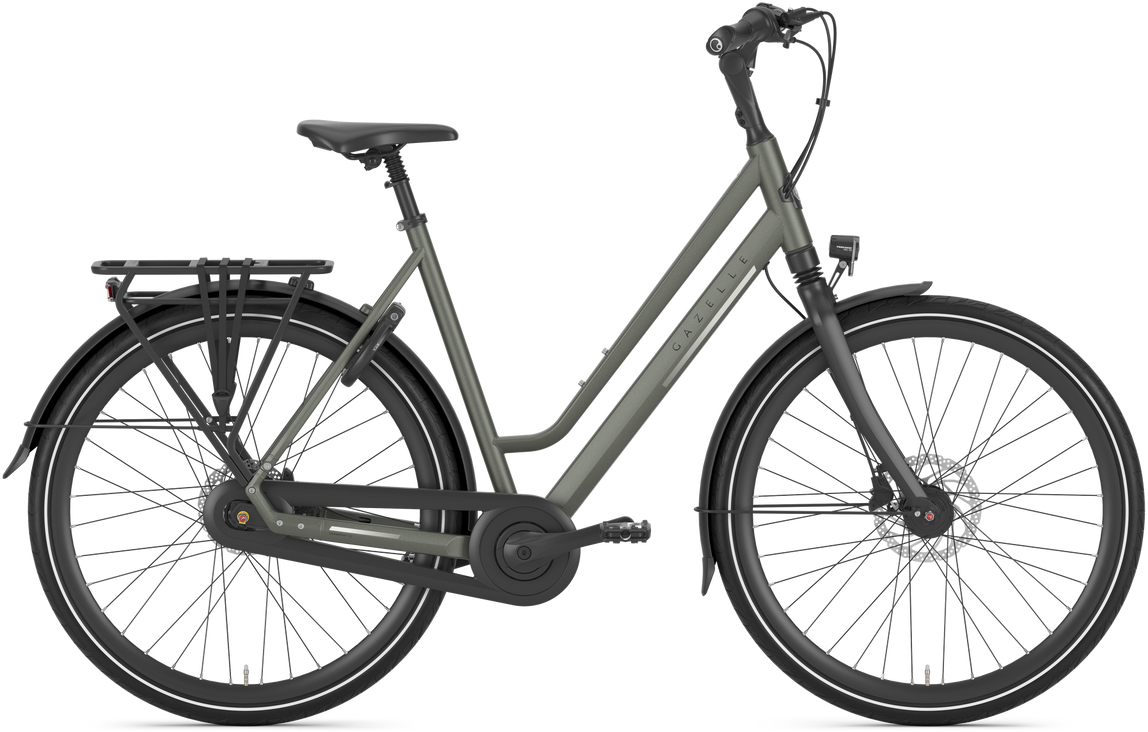 Gazelle Chamonix C8 Clay Green Matte - 28 Zoll - Tiefeinsteiger (2026)