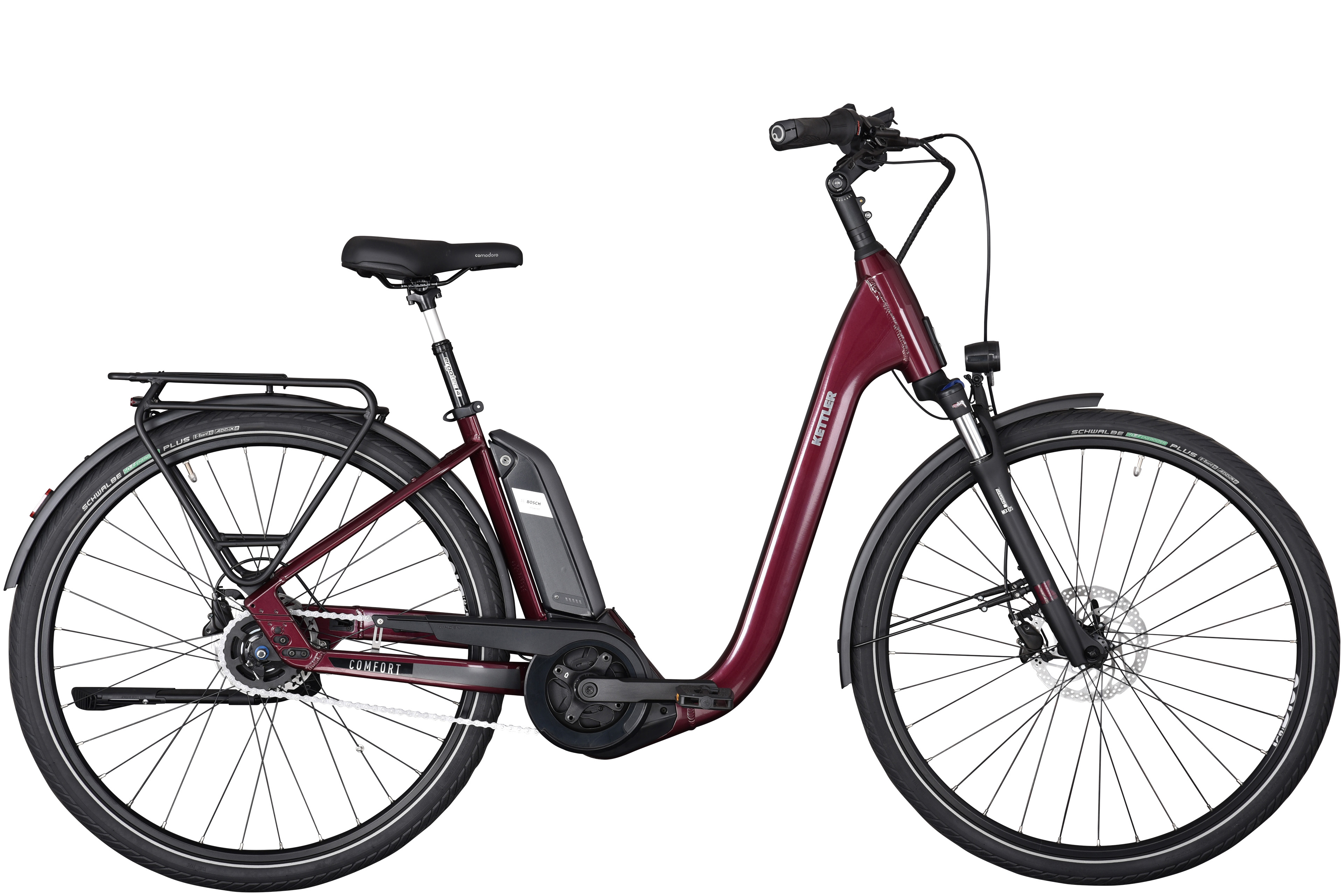 Kettler E-Comfort 5 RT Cherry Red Shiny - 500 Wh - 28 Zoll - Tiefeinsteiger (2025)