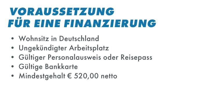 Finanzierung Feld Voraussetzungen