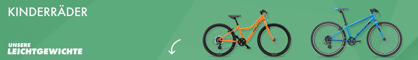 leichte Fahrraeder Banner kinder Pfeil