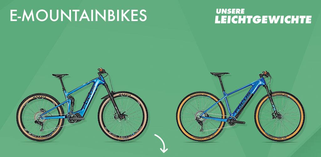 leichte Fahrraeder Emtb mobil Banner Pfeil